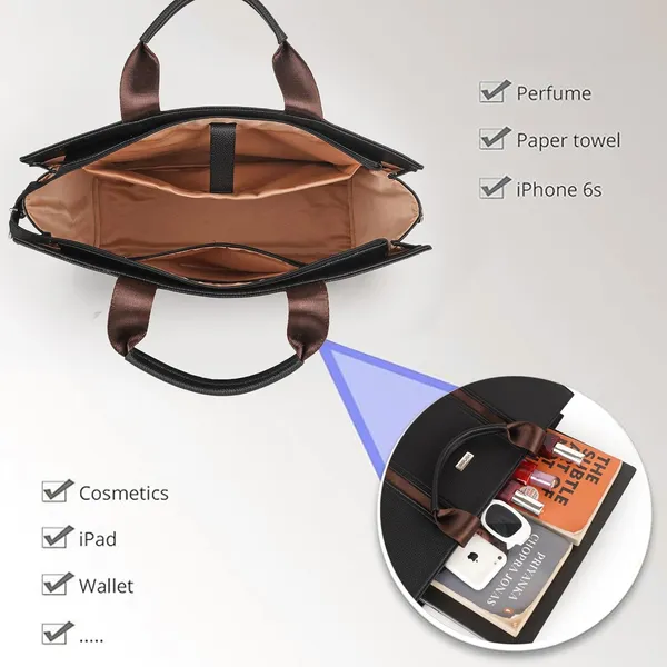 Black_Vegan_Leather_Classy_Mac_Book|_13_Inch_Laptop_Unique_Design_Crossbody_Tote_Bag_For_Women
