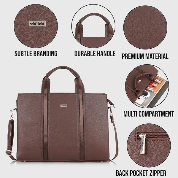 Brown_Vegan_Leather_Classy_Mac_Book|_13_Inch_Laptop_Unique_Design_Crossbody_Tote_Bag_For_Women