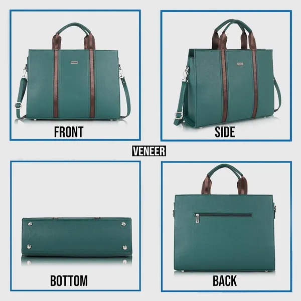 Green_Vegan_Leather_Classy_Mac_Book|_13_Inch_Laptop_Unique_Design_Crossbody_Tote_Bag_For_Women