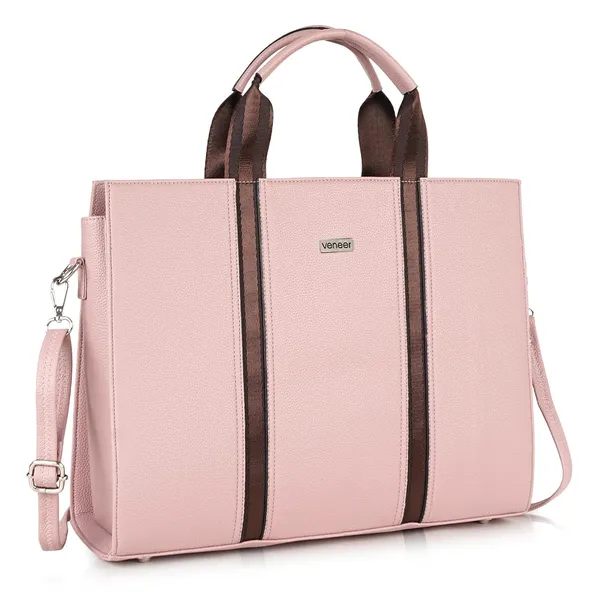 Pink_Vegan_Leather_Classy_Mac_Book|_13_Inch_Laptop_Unique_Design_Crossbody_Tote_Bag_For_Women