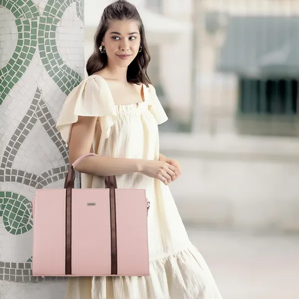 Pink_Vegan_Leather_Classy_Mac_Book|_13_Inch_Laptop_Unique_Design_Crossbody_Tote_Bag_For_Women
