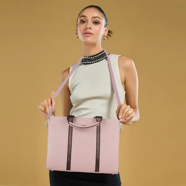 Pink_Vegan_Leather_Classy_Mac_Book|_13_Inch_Laptop_Unique_Design_Crossbody_Tote_Bag_For_Women