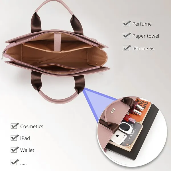 Pink_Vegan_Leather_Classy_Mac_Book|_13_Inch_Laptop_Unique_Design_Crossbody_Tote_Bag_For_Women