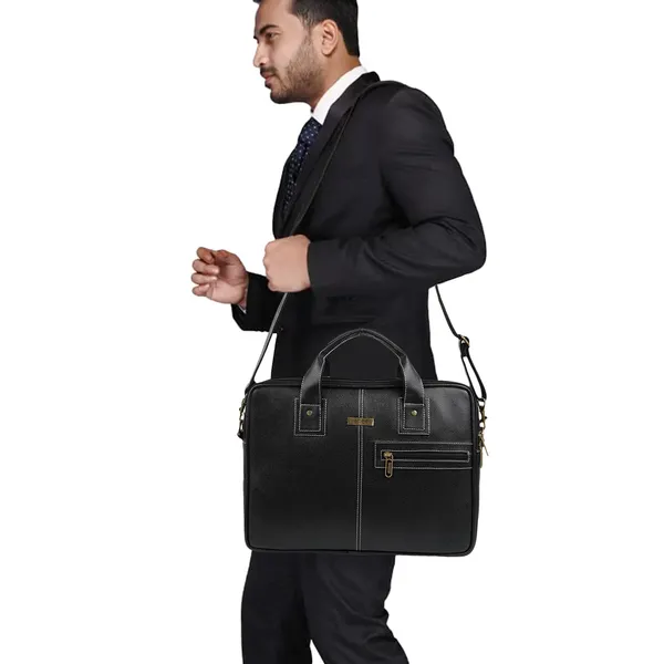 Black_Synthetic_Vegan_Leather_Laptop_Bag_Briefcase_16.5_Inch_Business_Travel/Daytrip/Office_Messenger_Crossbody_Shoulder_Bags_For_Men