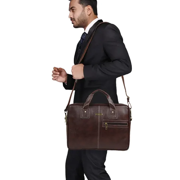 Brown_Synthetic_Vegan_Leather_Laptop_Bag_Briefcase_16.5_Inch_Business_Travel/Daytrip/Office_Messenger_Crossbody_Shoulder_Bags_For_Men