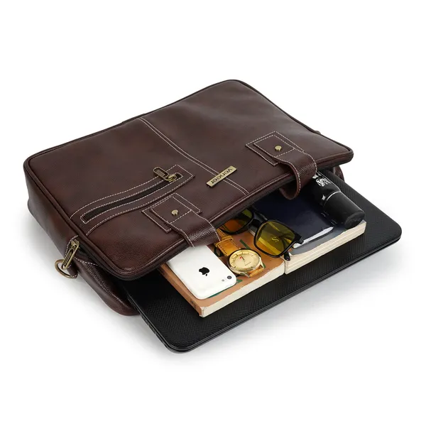 Brown_Synthetic_Vegan_Leather_Laptop_Bag_Briefcase_16.5_Inch_Business_Travel/Daytrip/Office_Messenger_Crossbody_Shoulder_Bags_For_Men