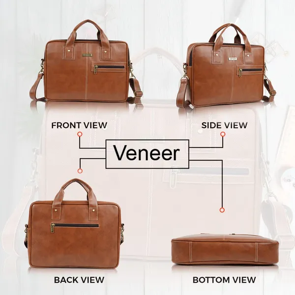 Tan_Synthetic_Vegan_Leather_Laptop_Briefcase_Bag_For_Men_|_16.5_Inch