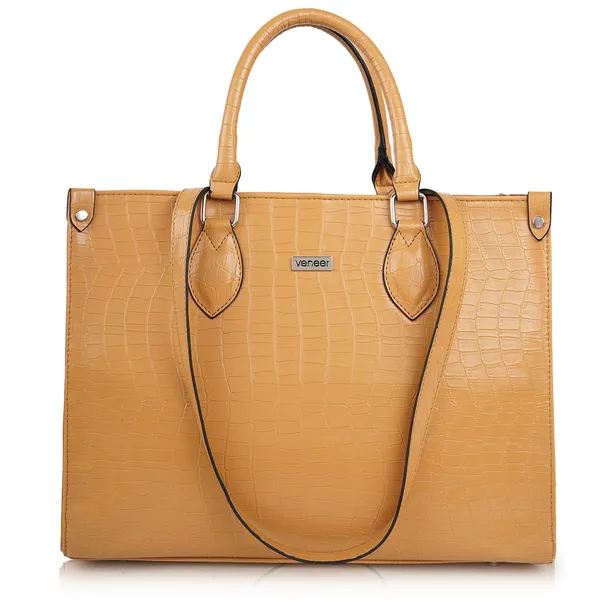 Yellow_Croco_Pattern_Stylish_Classy_Design_Trendy_Travel_Dailyuse_Tote_Shoulder_Handbag_For_Women