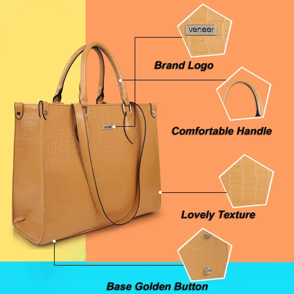 Yellow_Croco_Pattern_Stylish_Classy_Design_Trendy_Travel_Dailyuse_Tote_Shoulder_Handbag_For_Women