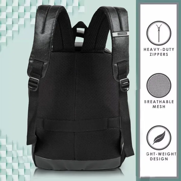 Black_Pu_Leather_Casual_23L_Trendy_Travel_Office_Laptop_Shoulder_Daytrip_College_Business_Backpack_For_Unisex