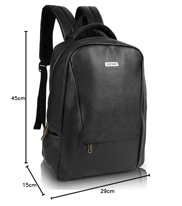 Black_Pu_Leather_Casual_23L_Trendy_Travel_Office_Laptop_Shoulder_Daytrip_College_Business_Backpack_For_Unisex