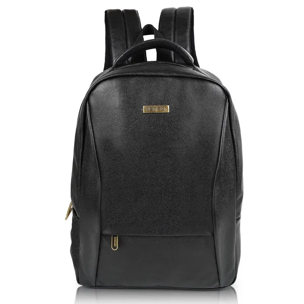 Black_Pu_Leather_Casual_23L_Trendy_Travel_Office_Laptop_Shoulder_Daytrip_College_Business_Backpack_For_Unisex