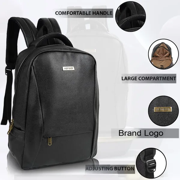 Black_Pu_Leather_Casual_23L_Trendy_Travel_Office_Laptop_Shoulder_Daytrip_College_Business_Backpack_For_Unisex