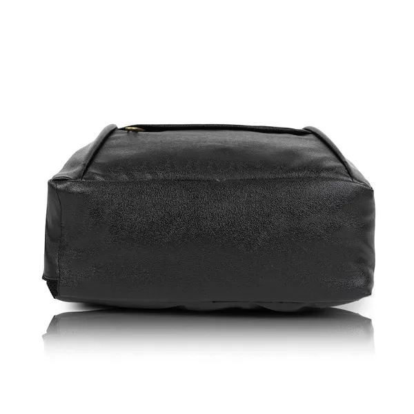 Black_Pu_Leather_Casual_23L_Trendy_Travel_Office_Laptop_Shoulder_Daytrip_College_Business_Backpack_For_Unisex