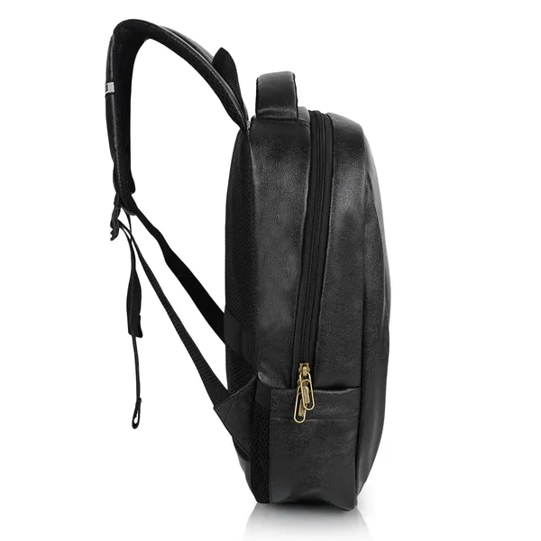 Black_Pu_Leather_Casual_23L_Trendy_Travel_Office_Laptop_Shoulder_Daytrip_College_Business_Backpack_For_Unisex