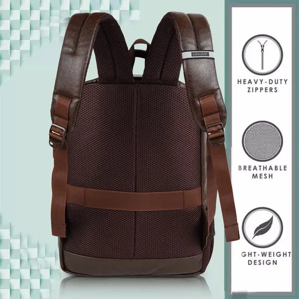 Sleek_Brown_Office_Laptop_Backpack_–_23L_PU_Leather_Casual_Bag