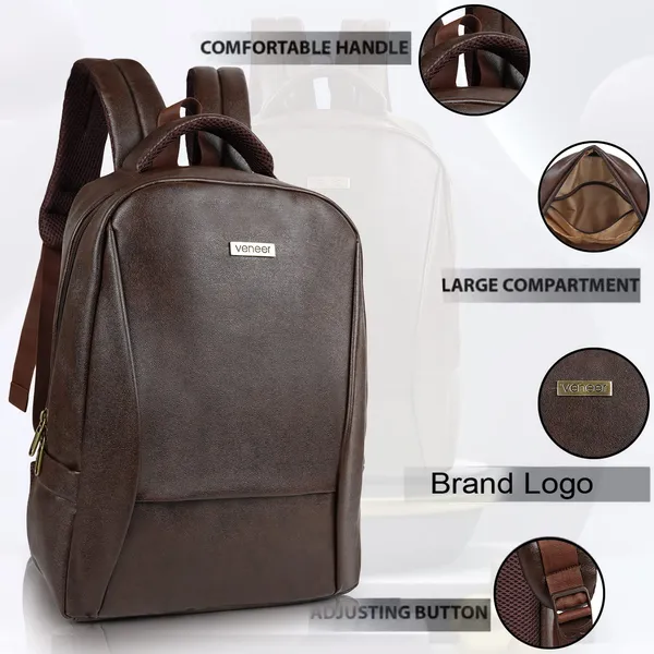 Sleek_Brown_Office_Laptop_Backpack_–_23L_PU_Leather_Casual_Bag