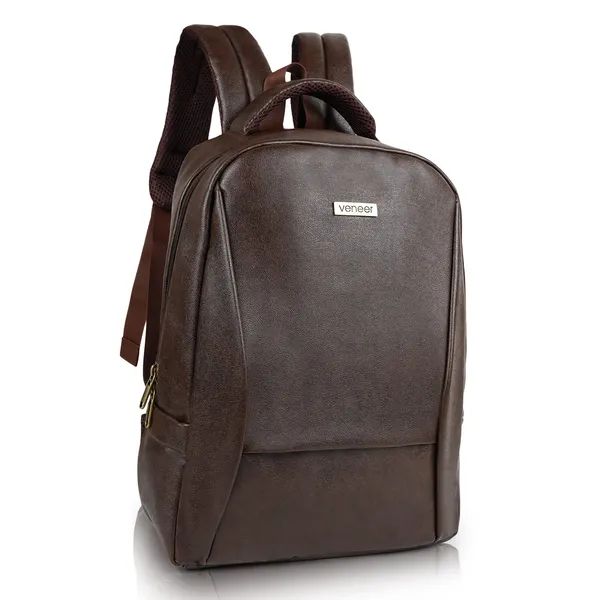Sleek_Brown_Office_Laptop_Backpack_–_23L_PU_Leather_Casual_Bag