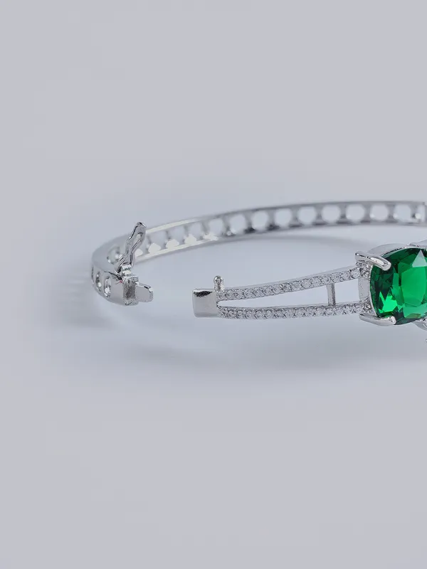 Green_Brass__Silver_Plated_Handcrafted_Water_Resistance_CZ_Stone__Bracelet_For_Women