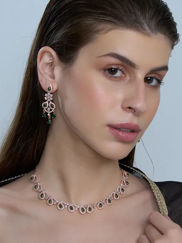 Red_Brass_Rose_Gold__Handcrafted_Water_Resistance_CZ_Stone__Necklace__Set_For_Women
