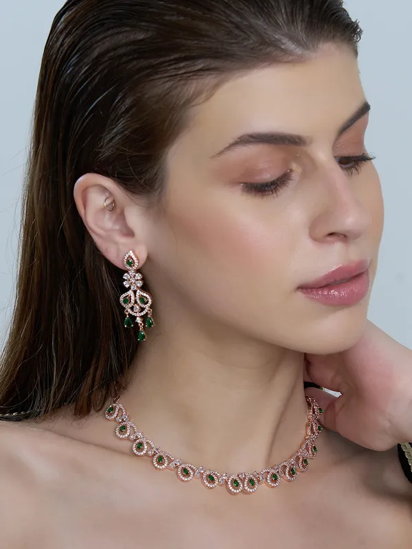 Red_Brass_Rose_Gold__Handcrafted_Water_Resistance_CZ_Stone__Necklace__Set_For_Women