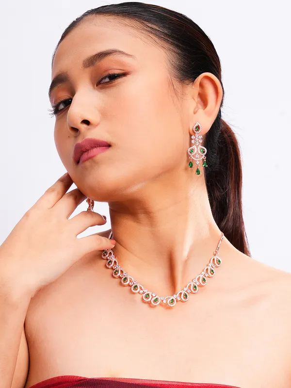 Red_Brass_Rose_Gold__Handcrafted_Water_Resistance_CZ_Stone__Necklace__Set_For_Women