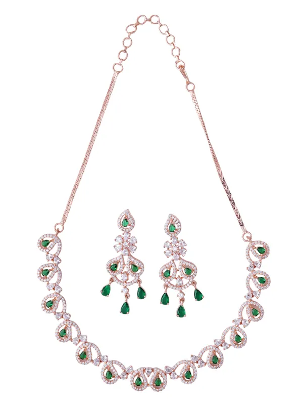 Red_Brass_Rose_Gold__Handcrafted_Water_Resistance_CZ_Stone__Necklace__Set_For_Women