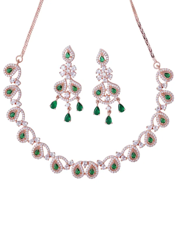 Red_Brass_Rose_Gold__Handcrafted_Water_Resistance_CZ_Stone__Necklace__Set_For_Women