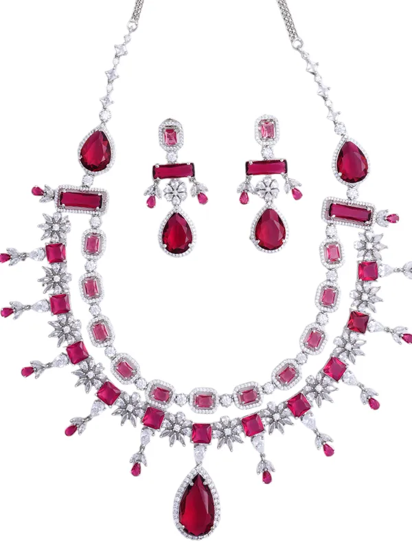 Red_Brass_Silver_Plated_Handcrafted_Water_Resistance_CZ_Stone__Necklace__Set_For_Women