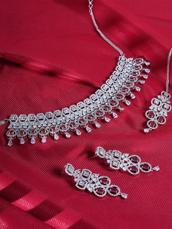 Green_Brass_Silver_Plated_Handcrafted_Water_Resistance_CZ_Stone___Chocker_Set_For_Women