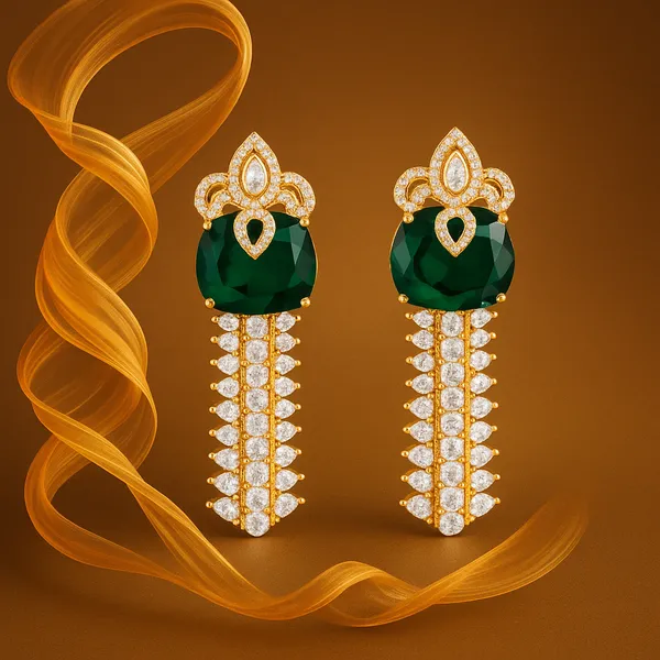 Green_Brass__Gold_Plated_Handcrafted_Water_Resistance_CZ_Stone__Earring_Set_For_Women
