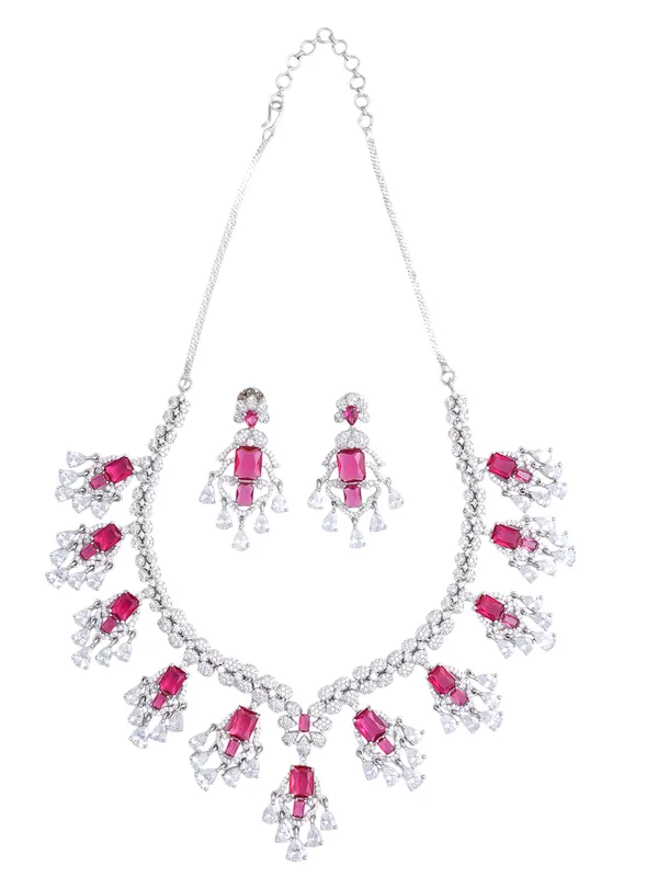 Red_Brass_Silver_Plated_Handcrafted_Water_Resistance_CZ_Stone__Necklace__Set_For_Women