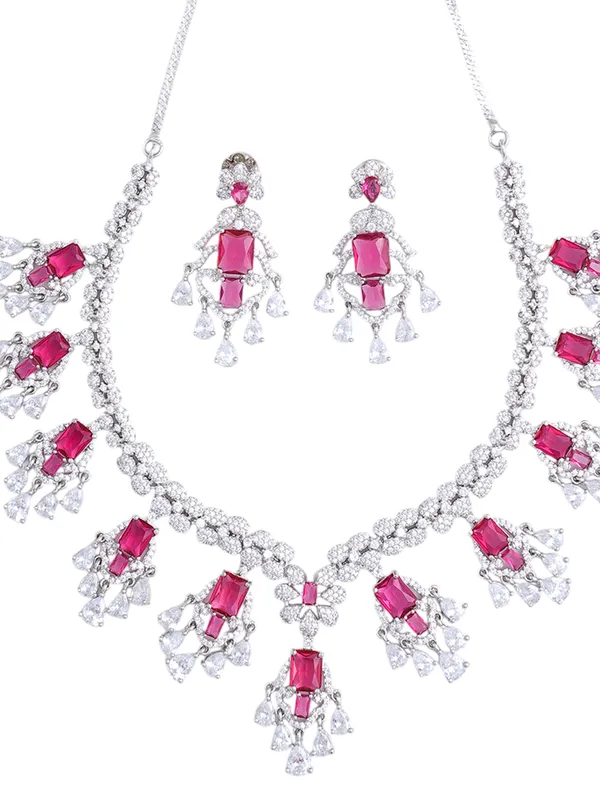 Red_Brass_Silver_Plated_Handcrafted_Water_Resistance_CZ_Stone__Necklace__Set_For_Women