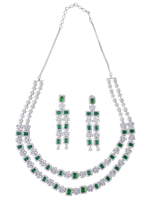 Green_Brass_Silver_Plated_Handcrafted_Water_Resistance_CZ_Stone__Necklace__Set_For_Women