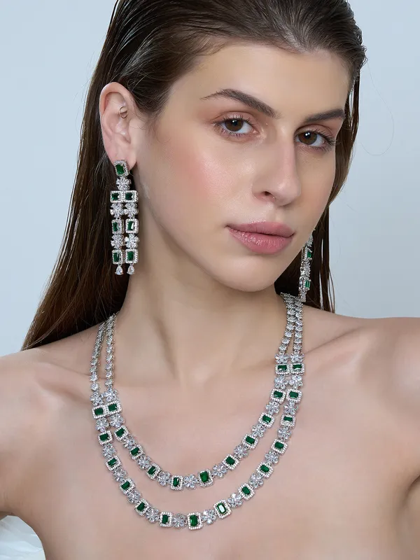 Green_Brass_Silver_Plated_Handcrafted_Water_Resistance_CZ_Stone__Necklace__Set_For_Women