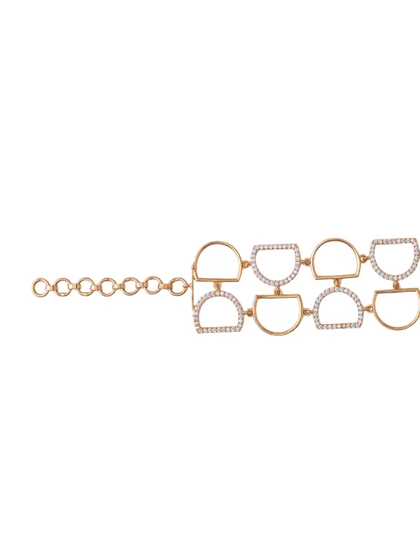 White_Brass__Gold_Plated_Handcrafted_Water_Resistance_CZ_Stone__Bracelet_For_Women