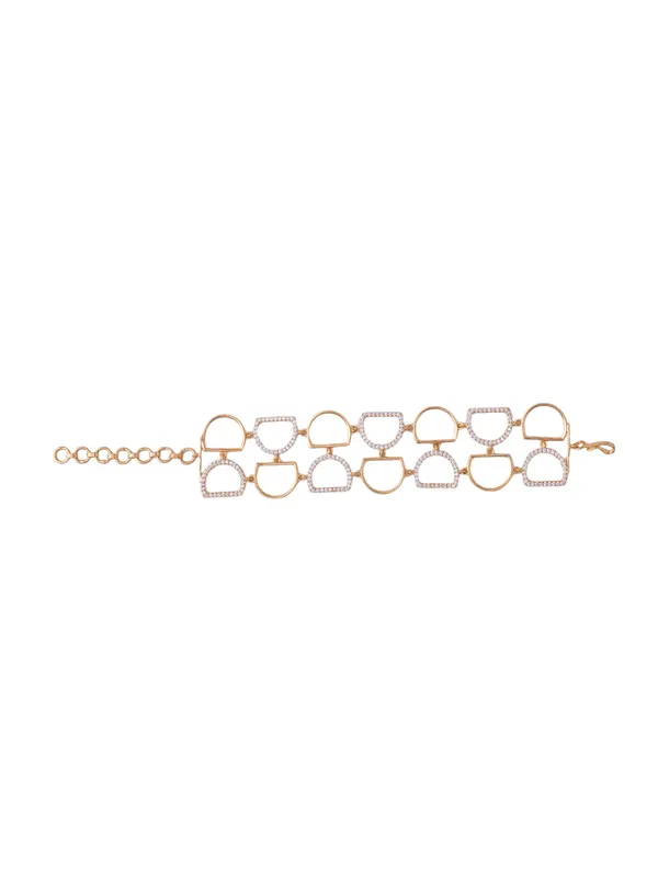 White_Brass__Gold_Plated_Handcrafted_Water_Resistance_CZ_Stone__Bracelet_For_Women