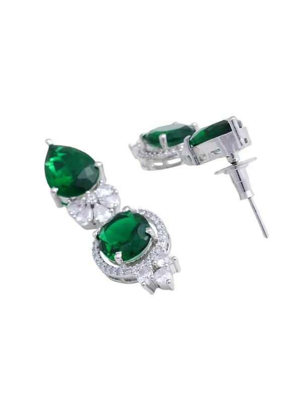 Green_Brass__Silver_Plated_Handcrafted_Water_Resistance_CZ_Stone__Necklace__Set_For_Women