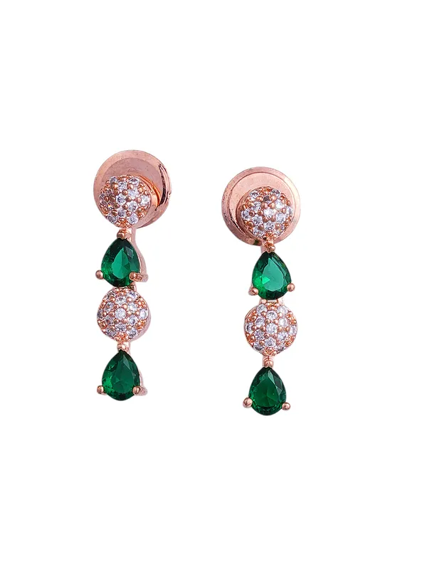 Green_Brass_Rose_Gold__Handcrafted_Water_Resistance_CZ_Stone__Necklace__Set_For_Women