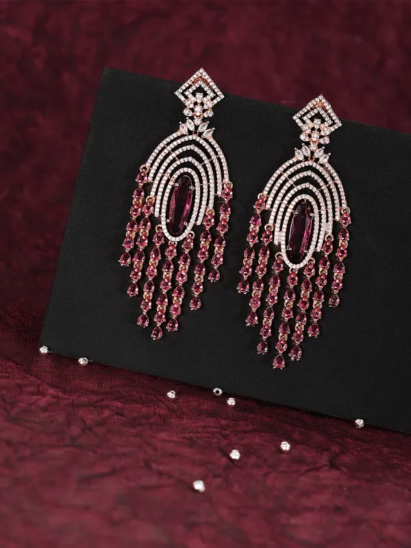 Hydro_Red_Brass__Rose_Gold__Handcrafted_Water_Resistance_CZ_Stone__Earrings_For_Women