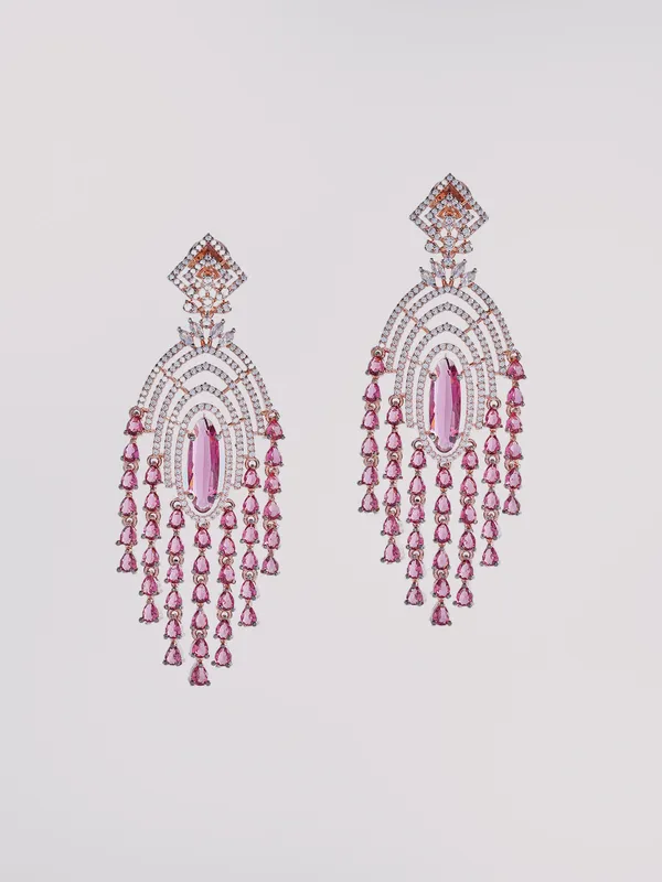 Hydro_Red_Brass__Rose_Gold__Handcrafted_Water_Resistance_CZ_Stone__Earrings_For_Women