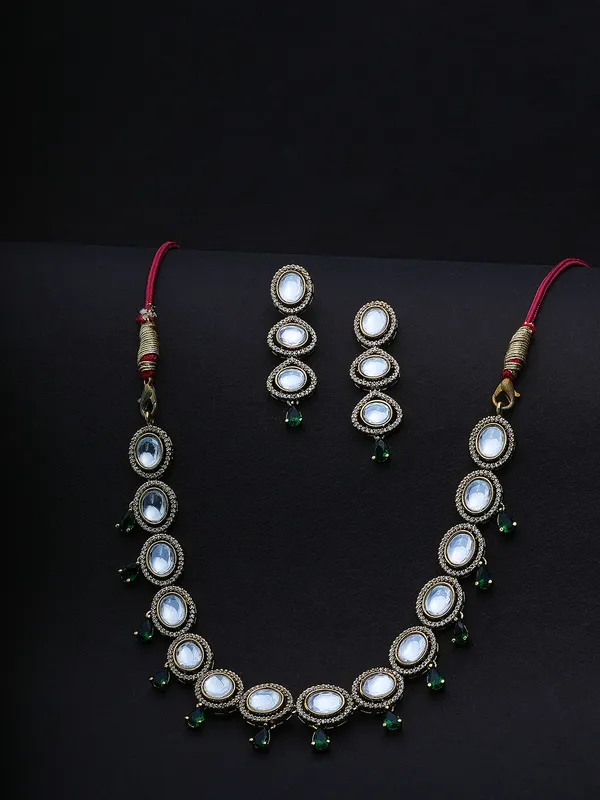 Green_Brass_Kundan_Gold_Plated_Handcrafted_Water_Resistance_CZ_Stone__Necklace_Set_For_Women
