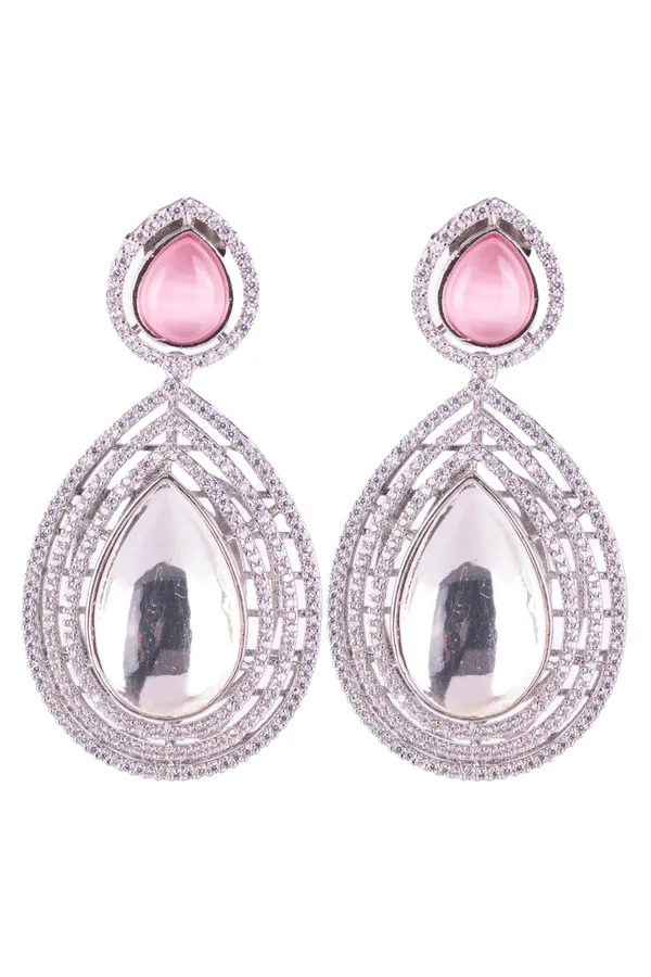 Pink_Pota_Brass_Kundan_Silver_Plated_Handcrafted_Water_Resistance_CZ_Stone__Earrings_For_Women