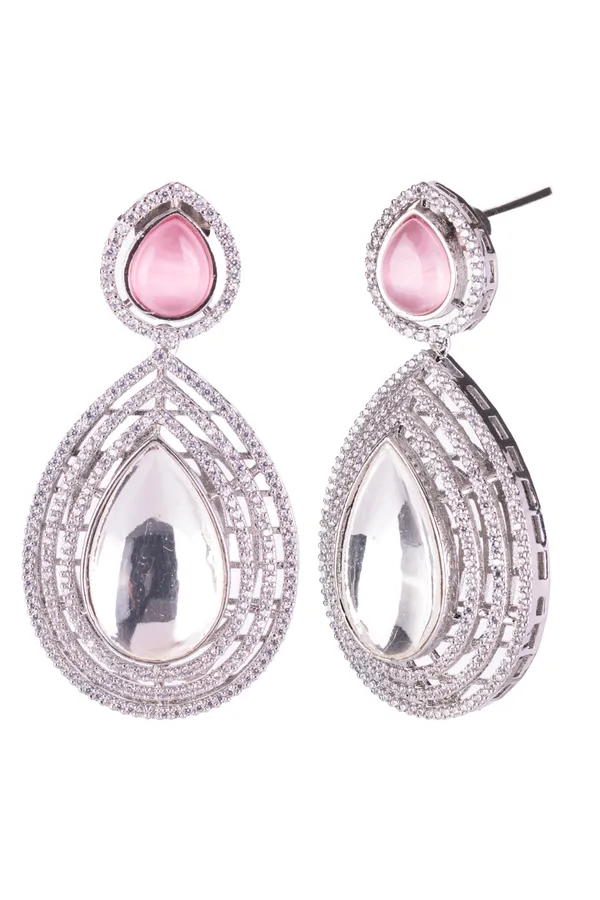 Pink_Pota_Brass_Kundan_Silver_Plated_Handcrafted_Water_Resistance_CZ_Stone__Earrings_For_Women