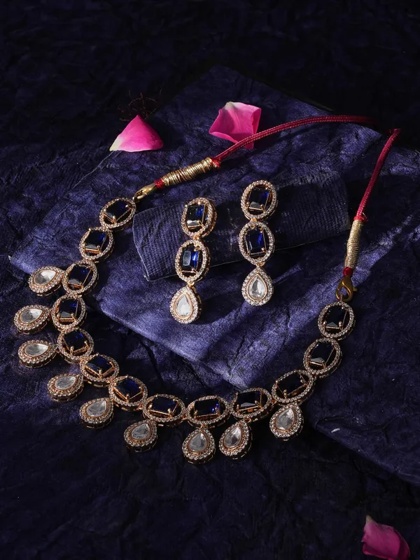 Red_Brass_Kundan_Rose_Gold__Handcrafted_Water_Resistance_CZ_Stone__Necklace_For_Women