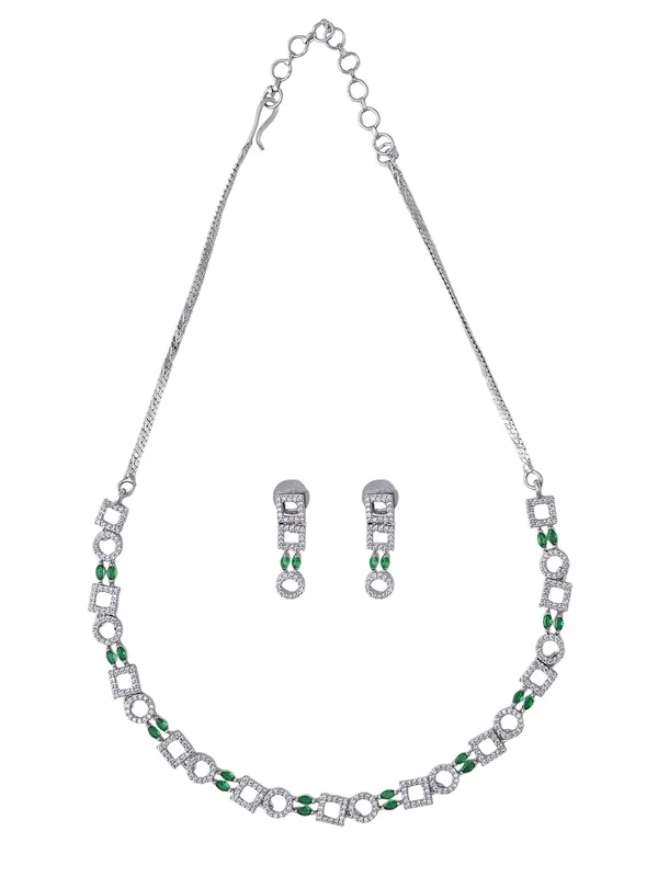 Green_Brass_Silver_Plated_Handcrafted_Water_Resistance_CZ_Stone__Necklace__Set_For_Women