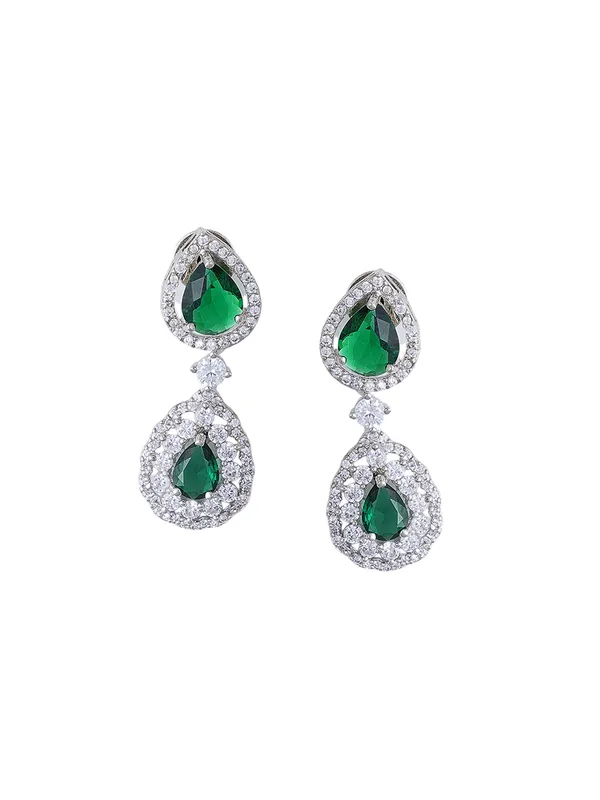 Green_Brass_Silver_Plated_Handcrafted_Water_Resistance_CZ_Stone__Necklace__Set_For_Women