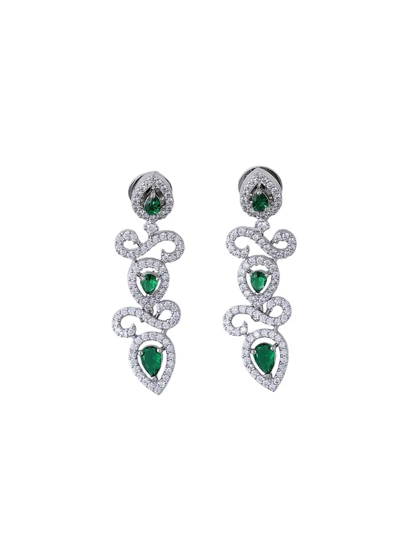 Green_Brass__Silver_Plated_Handcrafted_Water_Resistance_CZ_Stone__Necklace__Set_For_Women