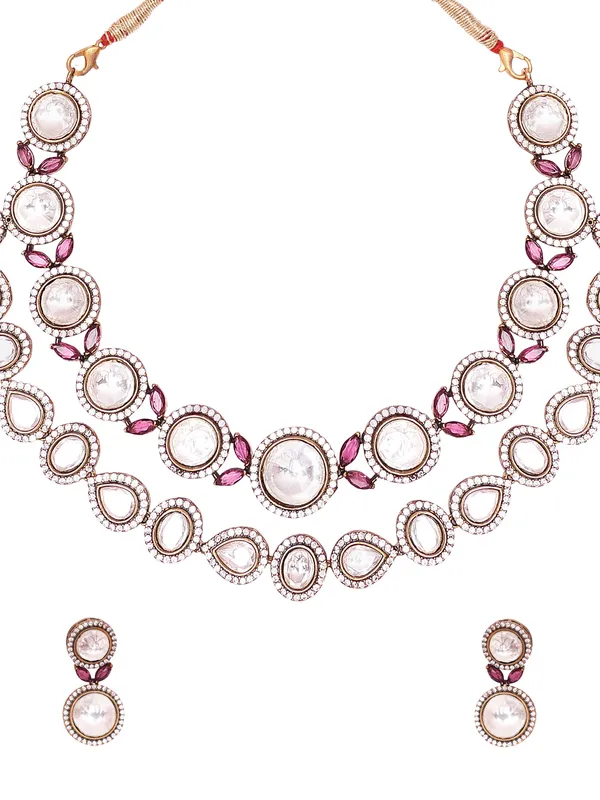 Red_Brass_Kundan_Oxidised_Handcrafted_Water_Resistance_CZ_Stone__Necklace__Set_For_Women