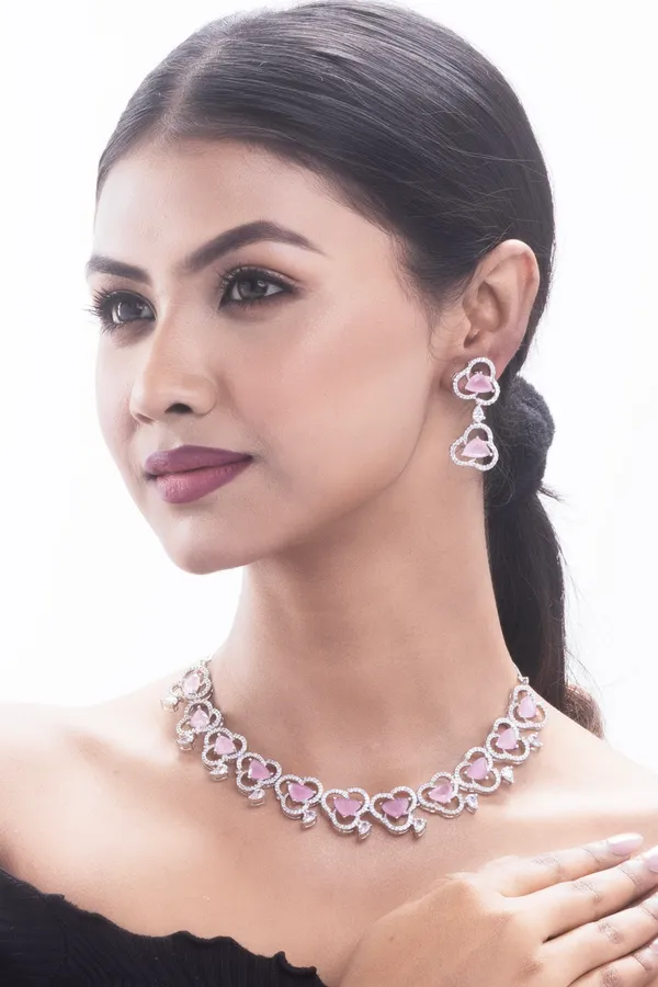 Monalisa_Pink_Brass__Silver_Plated_Handcrafted_Water_Resistance_CZ_Stone__Necklace__Set_For_Women